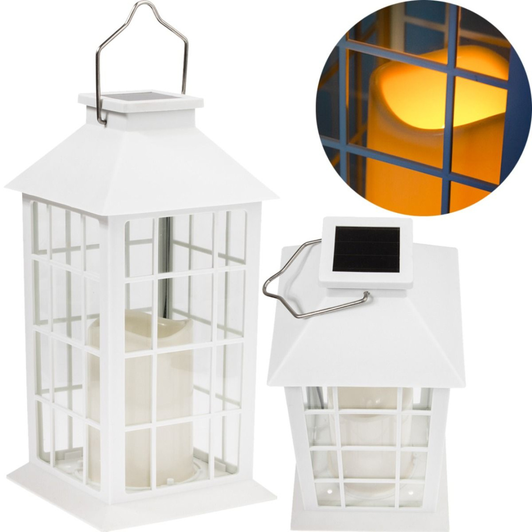 Solárna lampa NNLED, biela, 28 cm, 1 ks.